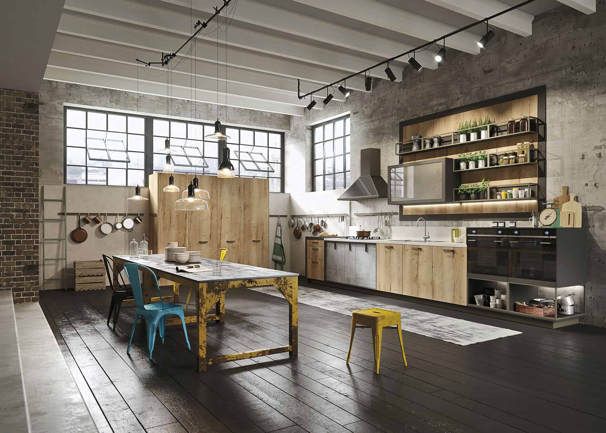 Tips for decorating the kitchen in the Loft style