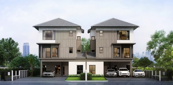 House project, townhouse, twin